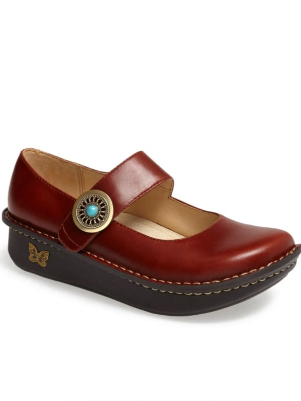 Algeria Paloma Brown leather upper MaryJane Western Boho Nurse Healthcare 40